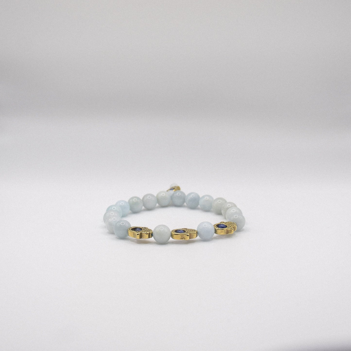 Aquamarine Hamsa Bracelet