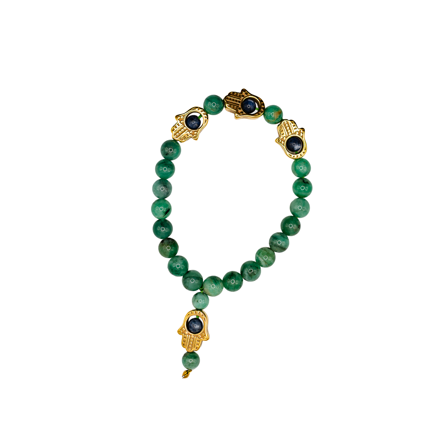 Emerald Hamsa Bracelet