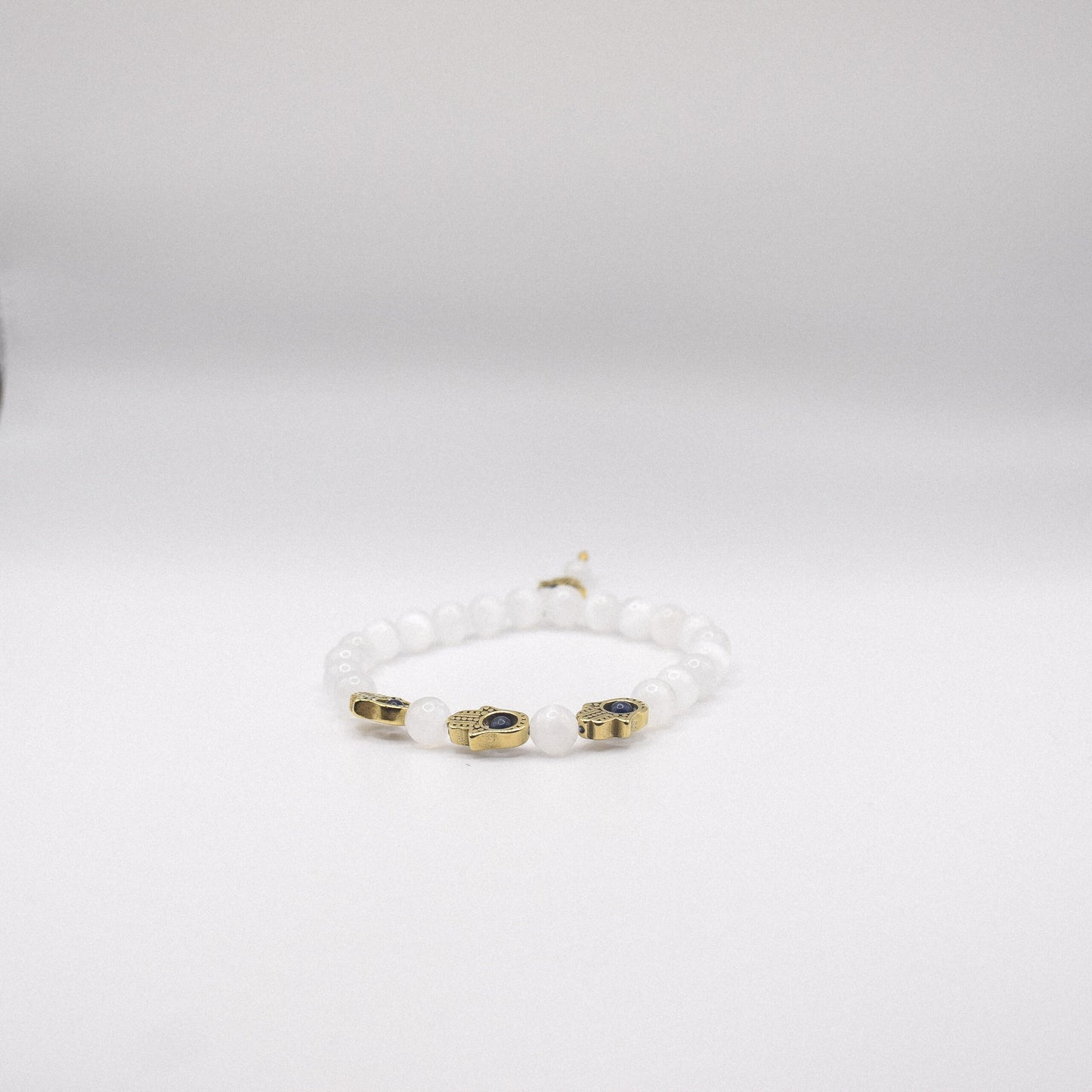 Selenite Hamsa Bracelet