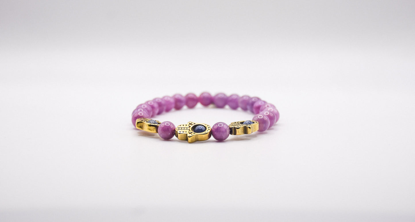 Ruby Hamsa Bracelet