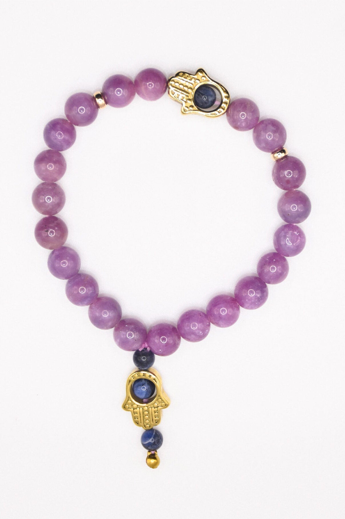Ruby Hamsa Bracelet