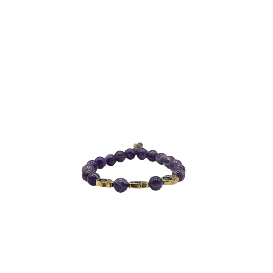 Amethyst Hamsa Bracelet