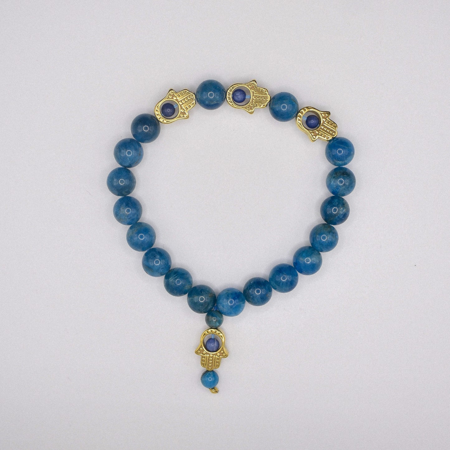 Apatite Hamsa Bracelet