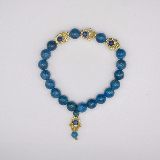 Apatite Hamsa Bracelet