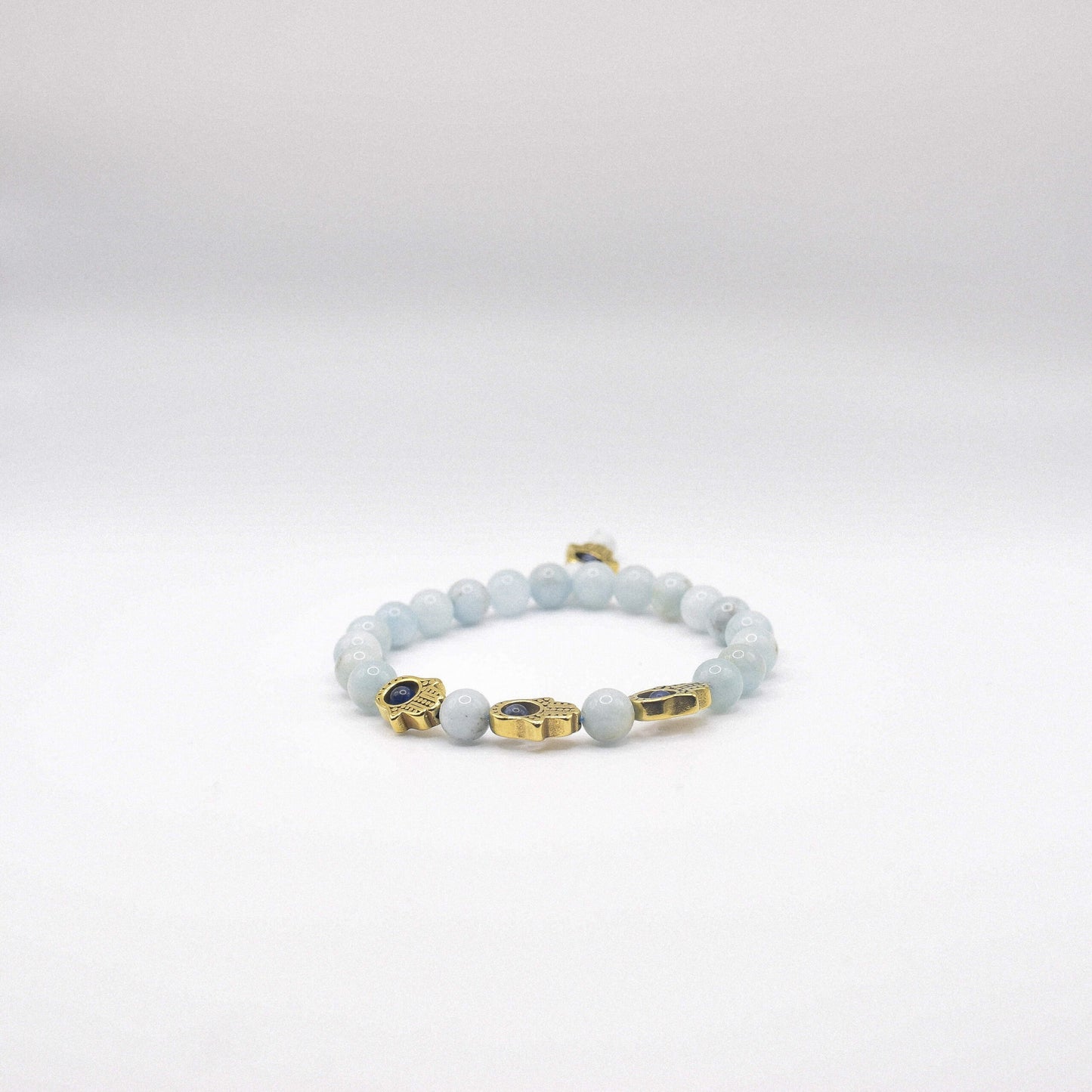 Aquamarine Hamsa Bracelet