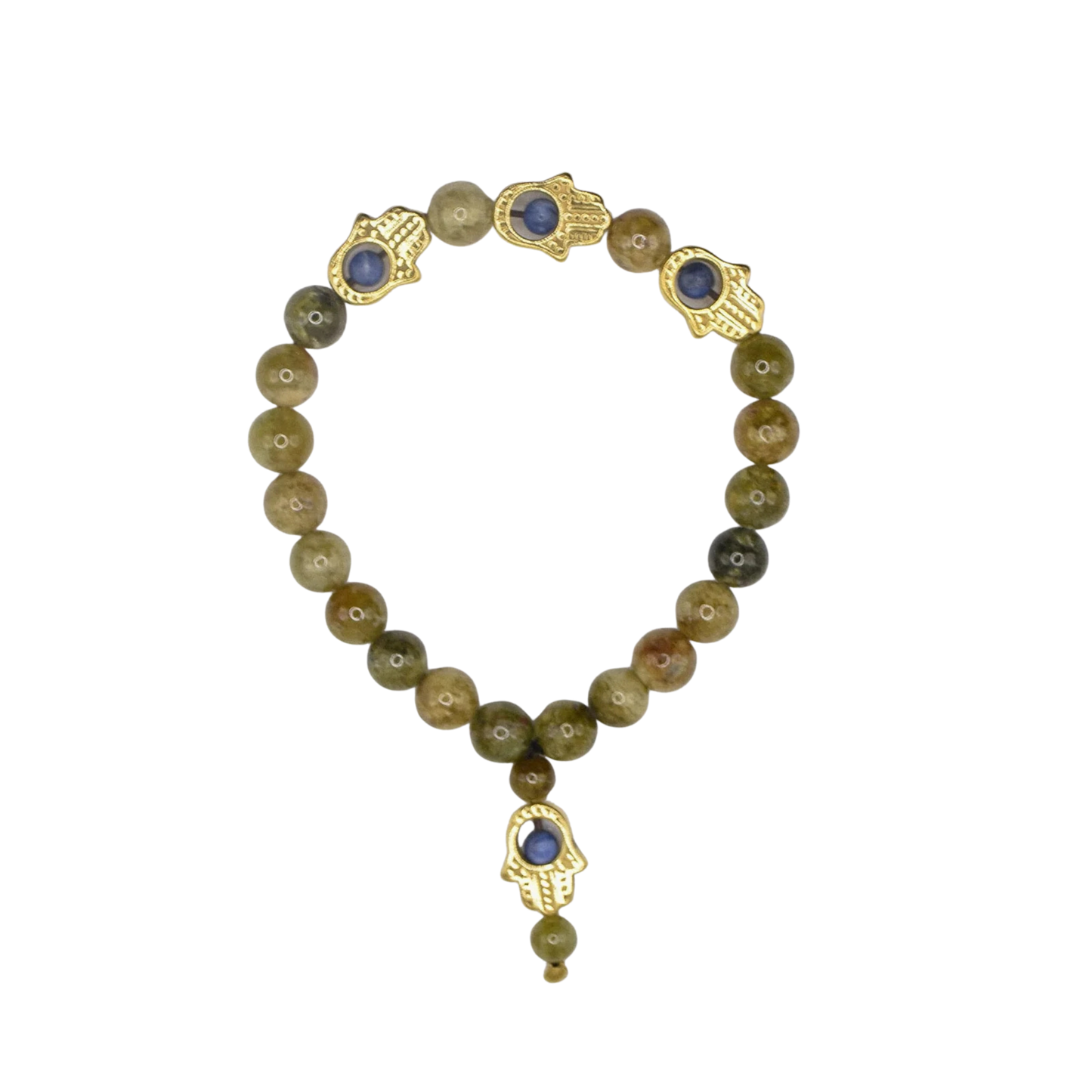 Garnet Hamsa Bracelet