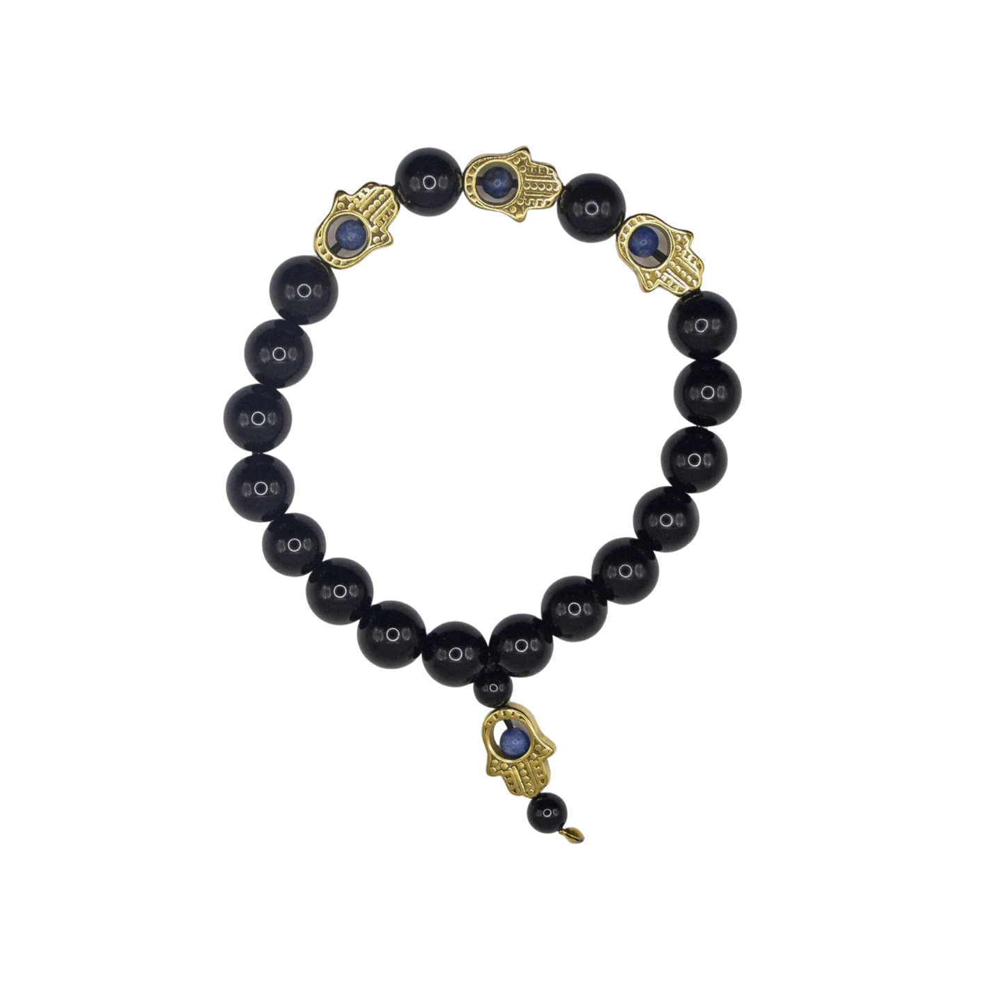 Golden Obsidian Hamsa Bracelet