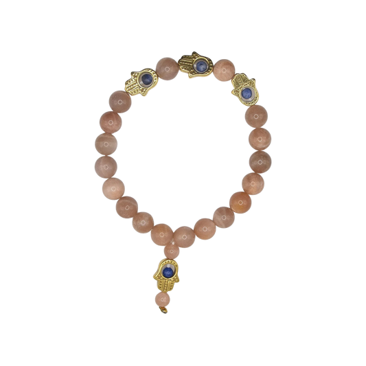 Moonstone Hamsa Bracelet