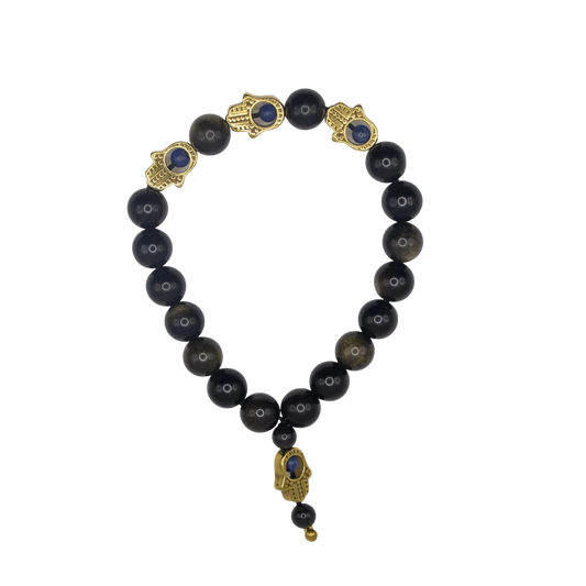 Onyx Hamsa Bracelet