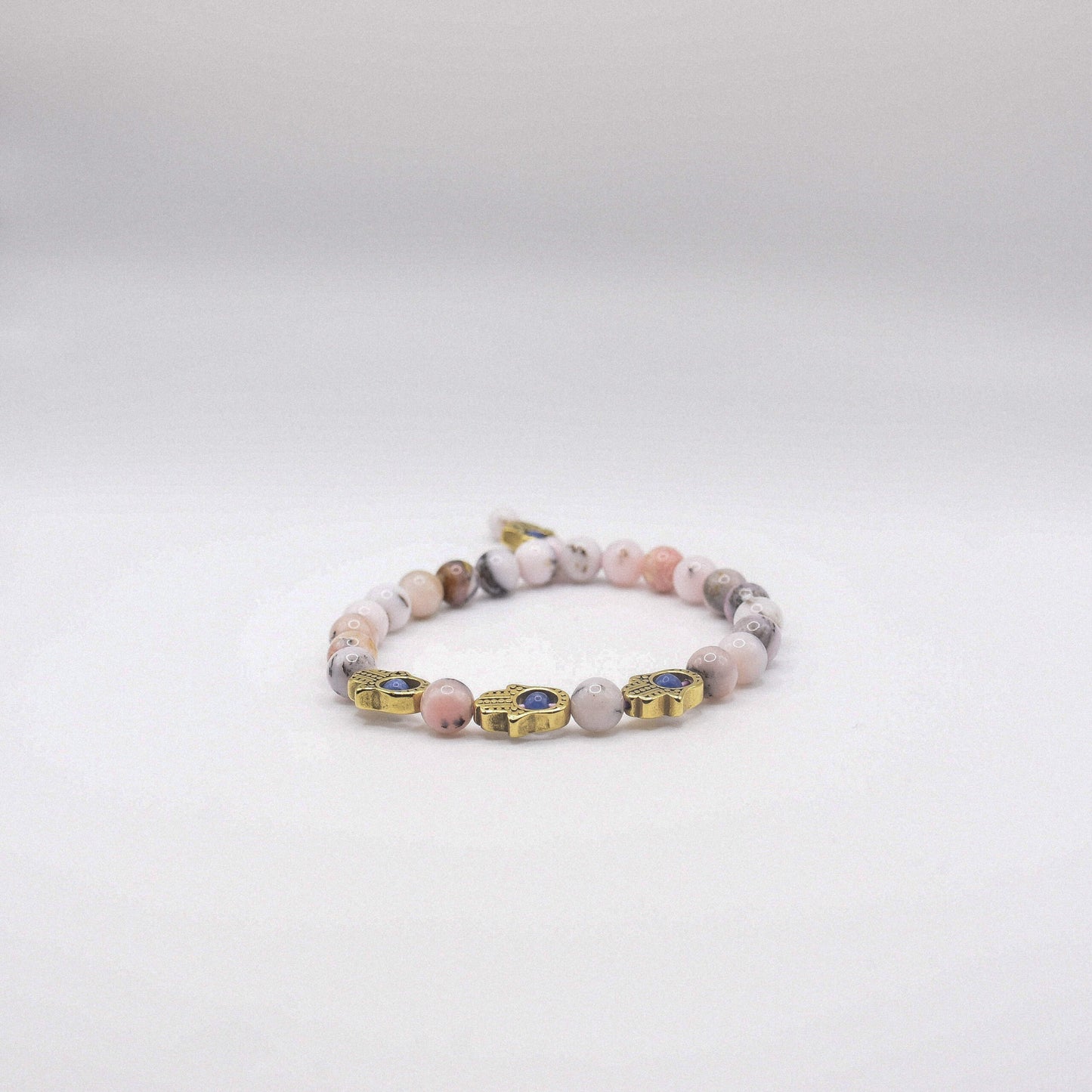 Pink Opal Hamsa Bracelet