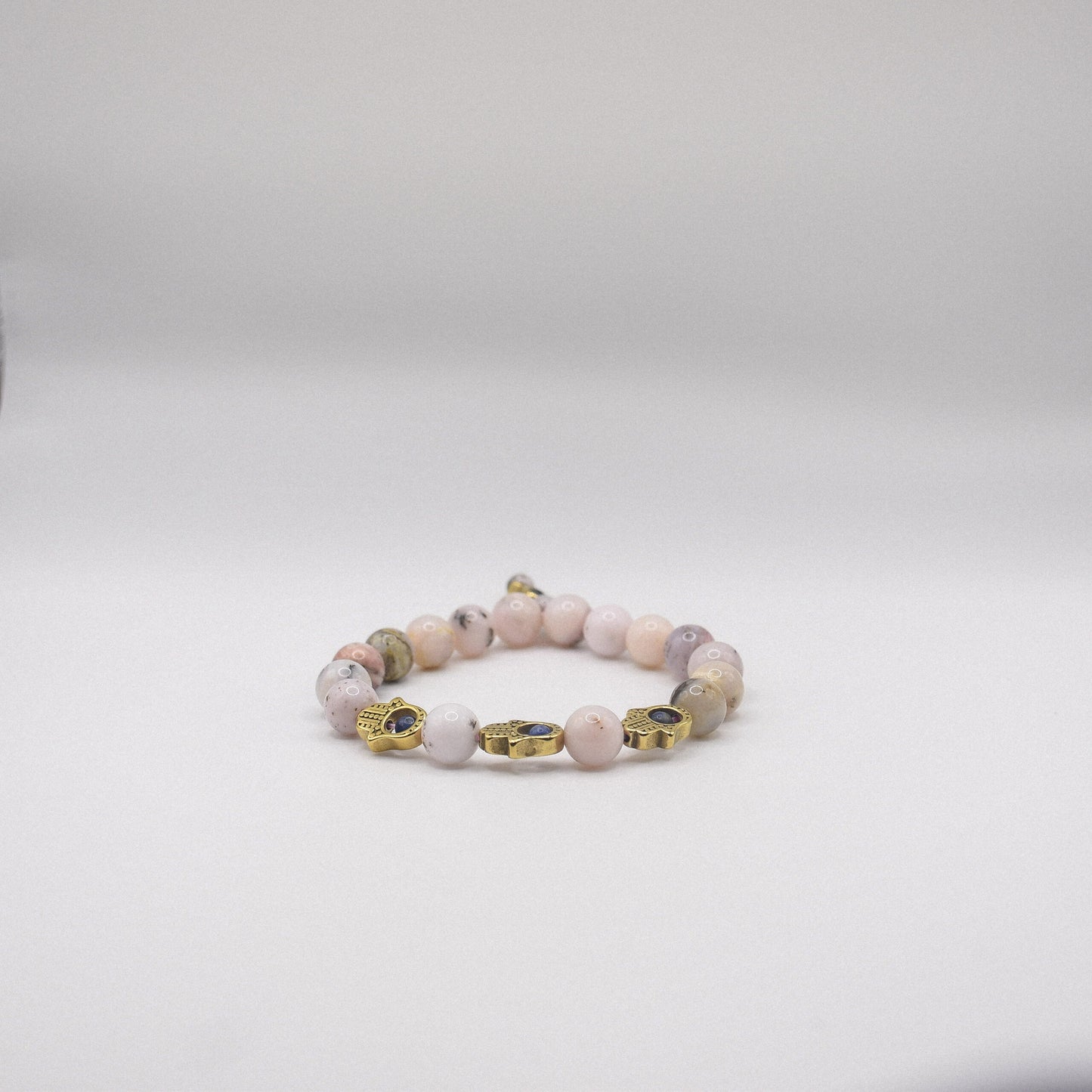 Pink Opal Hamsa Bracelet