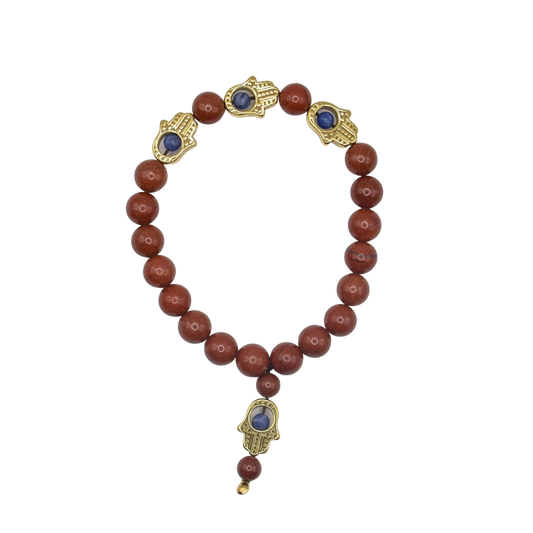 Red Jasper Hamsa Bracelet