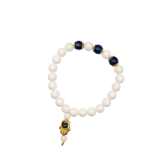 Sea Shell Lapis Lazuli Bracelet
