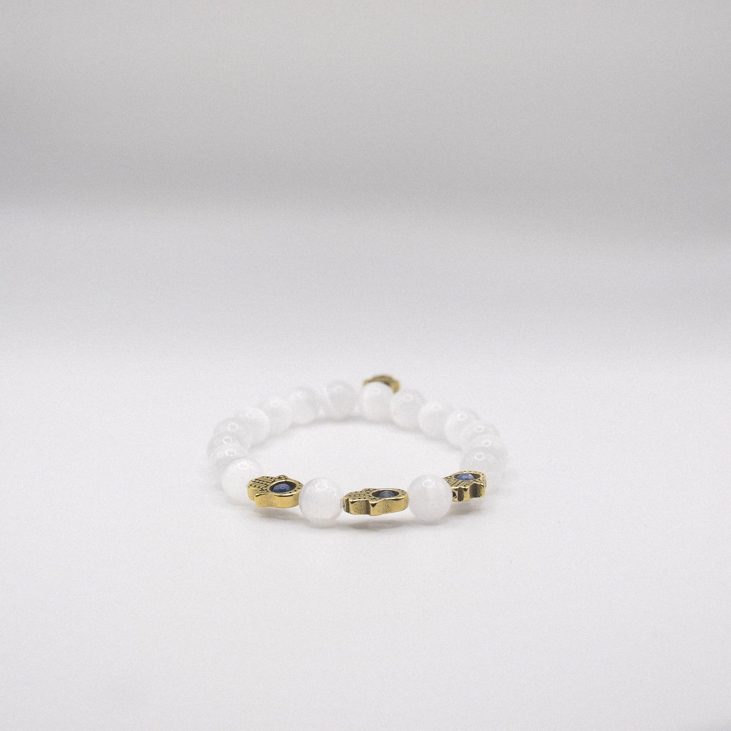 Selenite Hamsa Bracelet