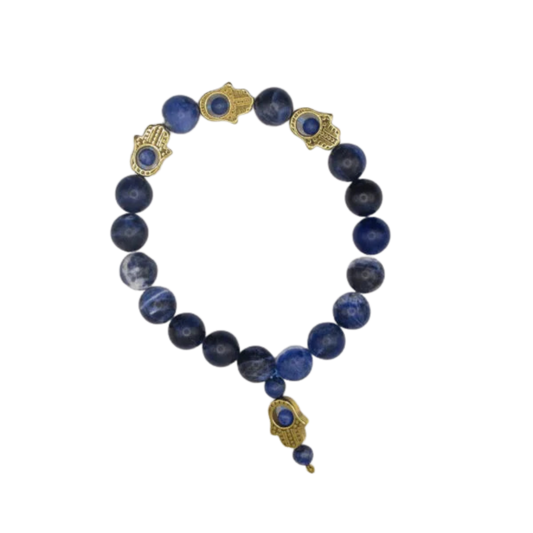Sodalite Hamsa Bracelet