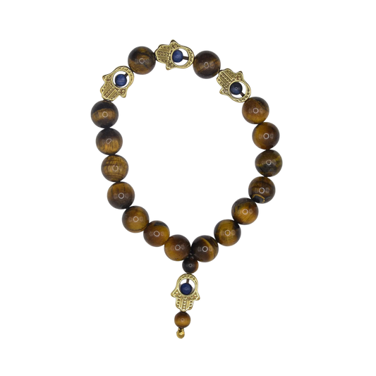 Tiger's Eye Hamsa Bracelet