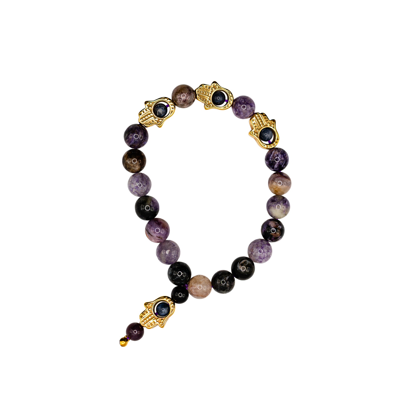 Tourmaline Hamsa Bracelet (Multicolor)
